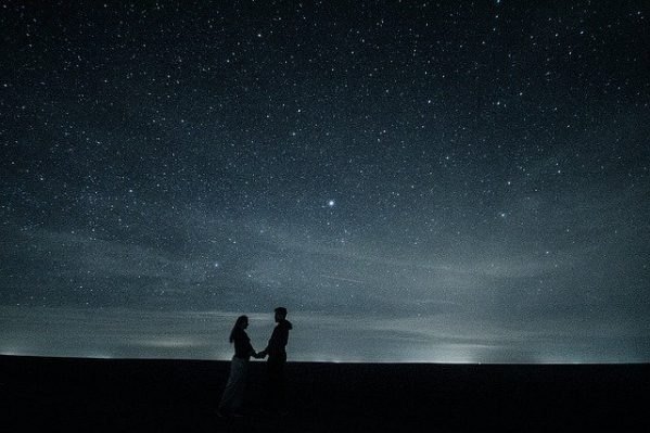couple in starlight